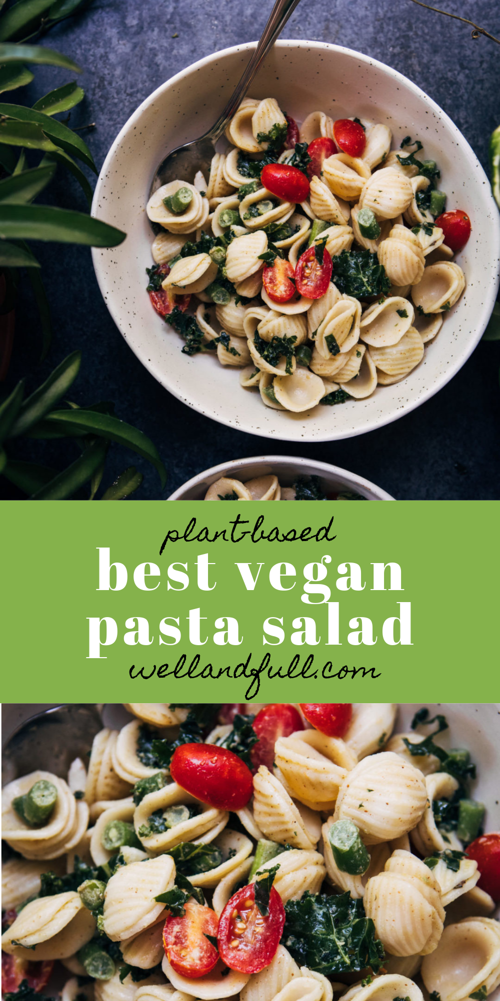 The Best Vegan Pasta Salad | Well and Full | #vegan #recipe
