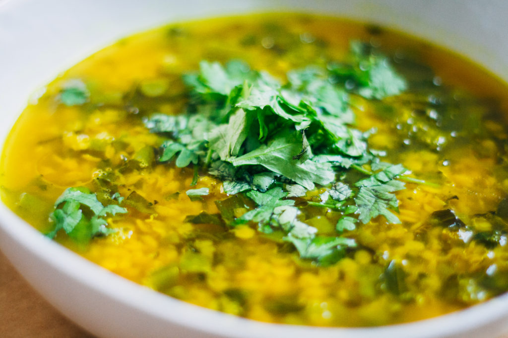 Healing Lentil Soup w/ Turmeric + Summer Vegetables | Well and Full | #vegan #recipe #plantbased