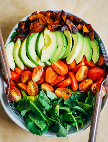 Vegan Cobb Salad w/ Coconut Bacon | Well and Full | #vegan #plantbased #recipe