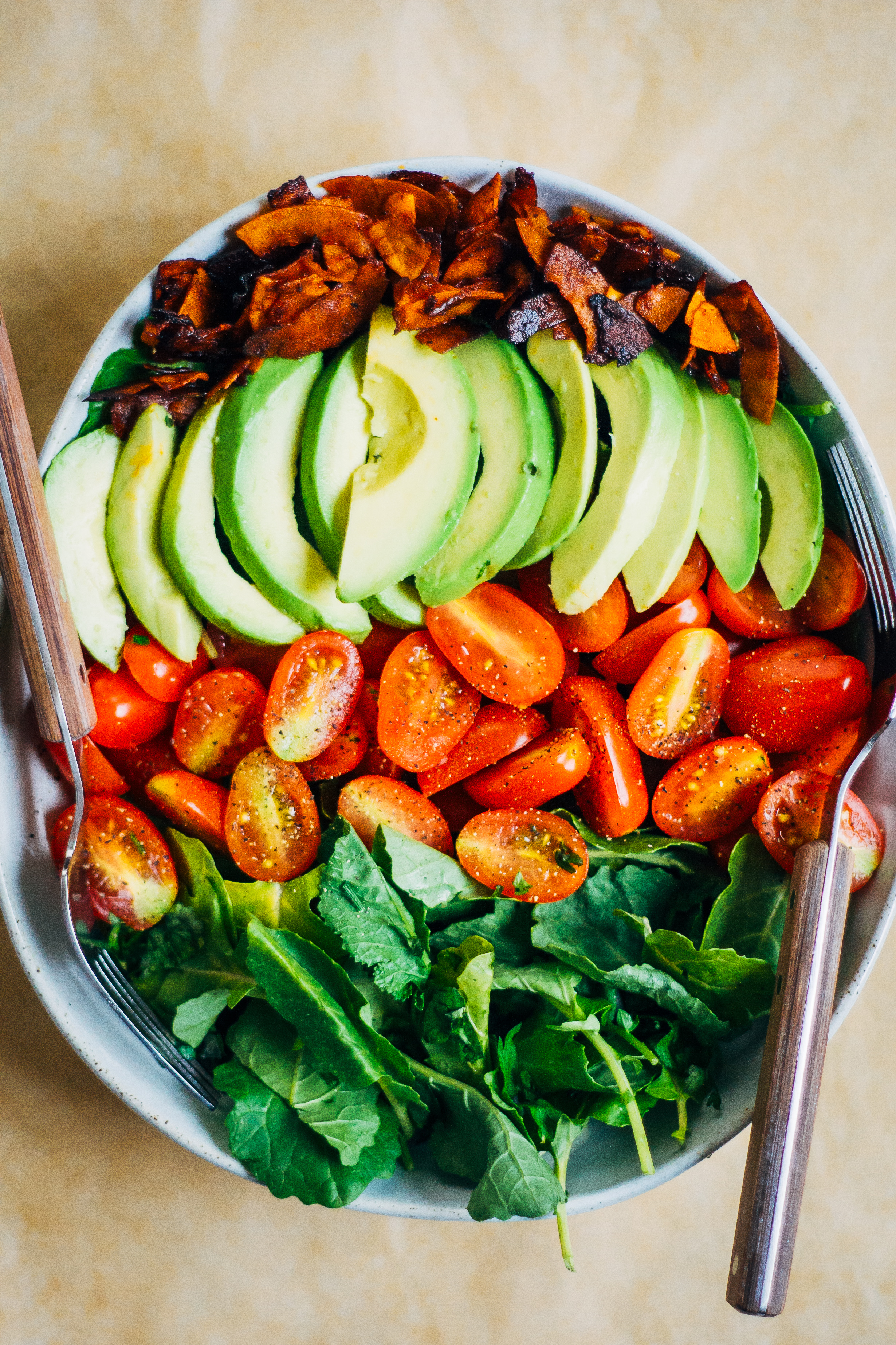 Vegan Cobb Salad w/ Coconut Bacon | Well and Full | #vegan #plantbased #recipe