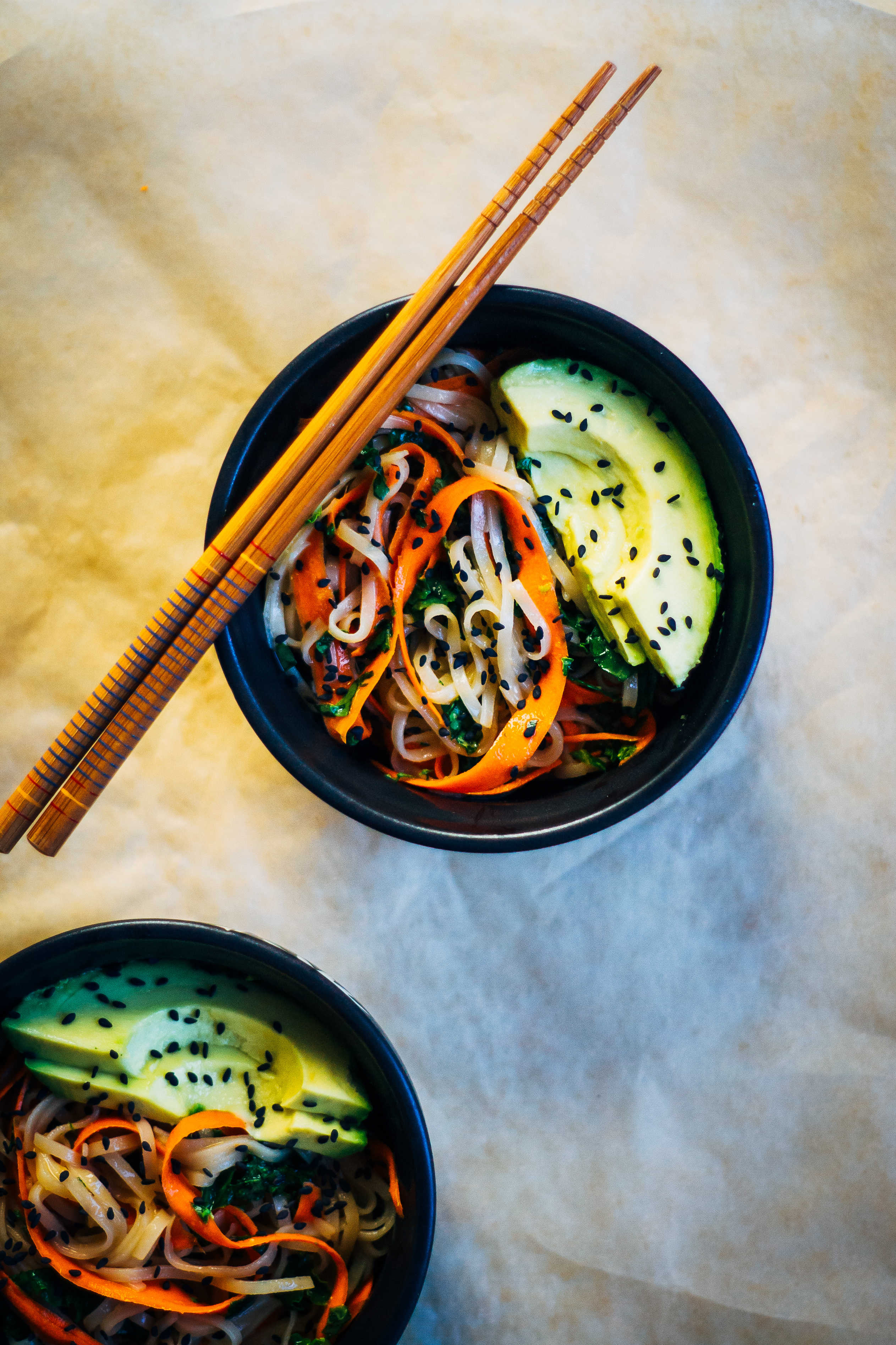 Brown Rice + Carrot Noodles w/ Miso Ginger Glaze | From This Rawsome Vegan Cookbook | Well and Full | #plantbased #vegan #recipe