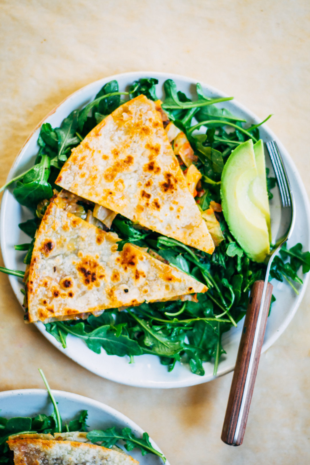 Kimchi Quesadillas Well and Full