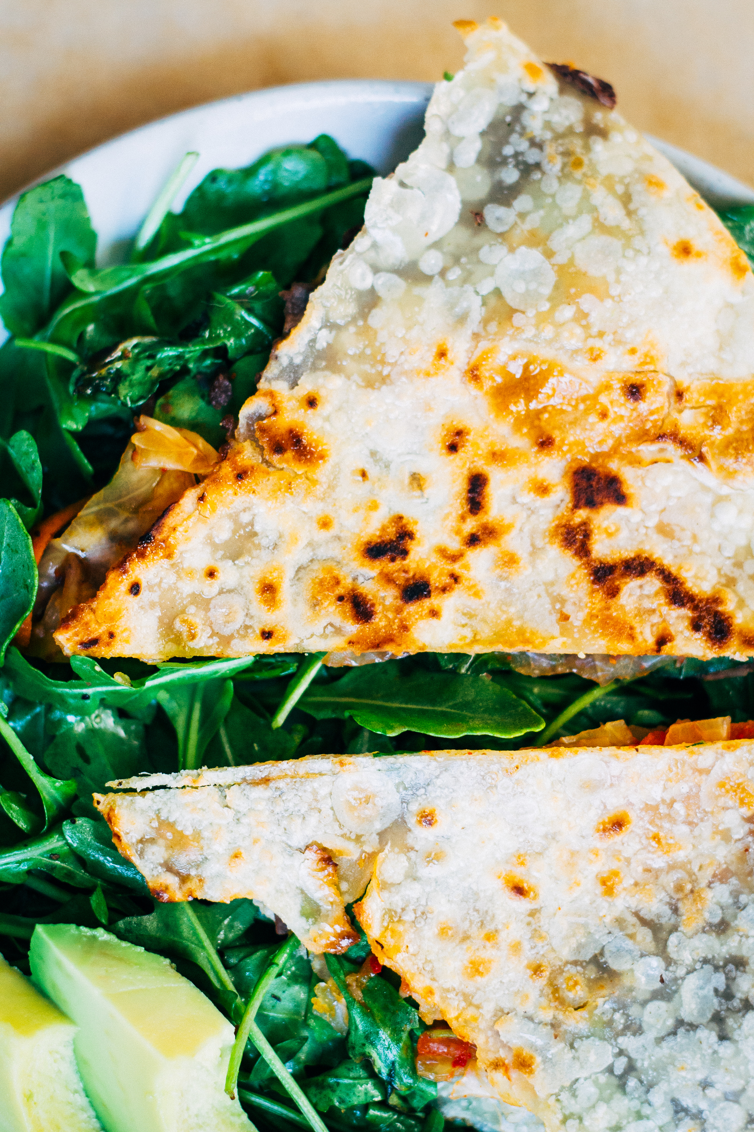 Kimchi Quesadillas | Well and Full | #vegan #plantbased #recipe