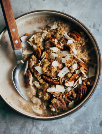 Breakfast Quinoa w/ Chai + Cinnamon | Well and Full | #breakfast #recipe