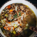 Rustic Vegetable Soup | Well and Full | #plantbased #recipe