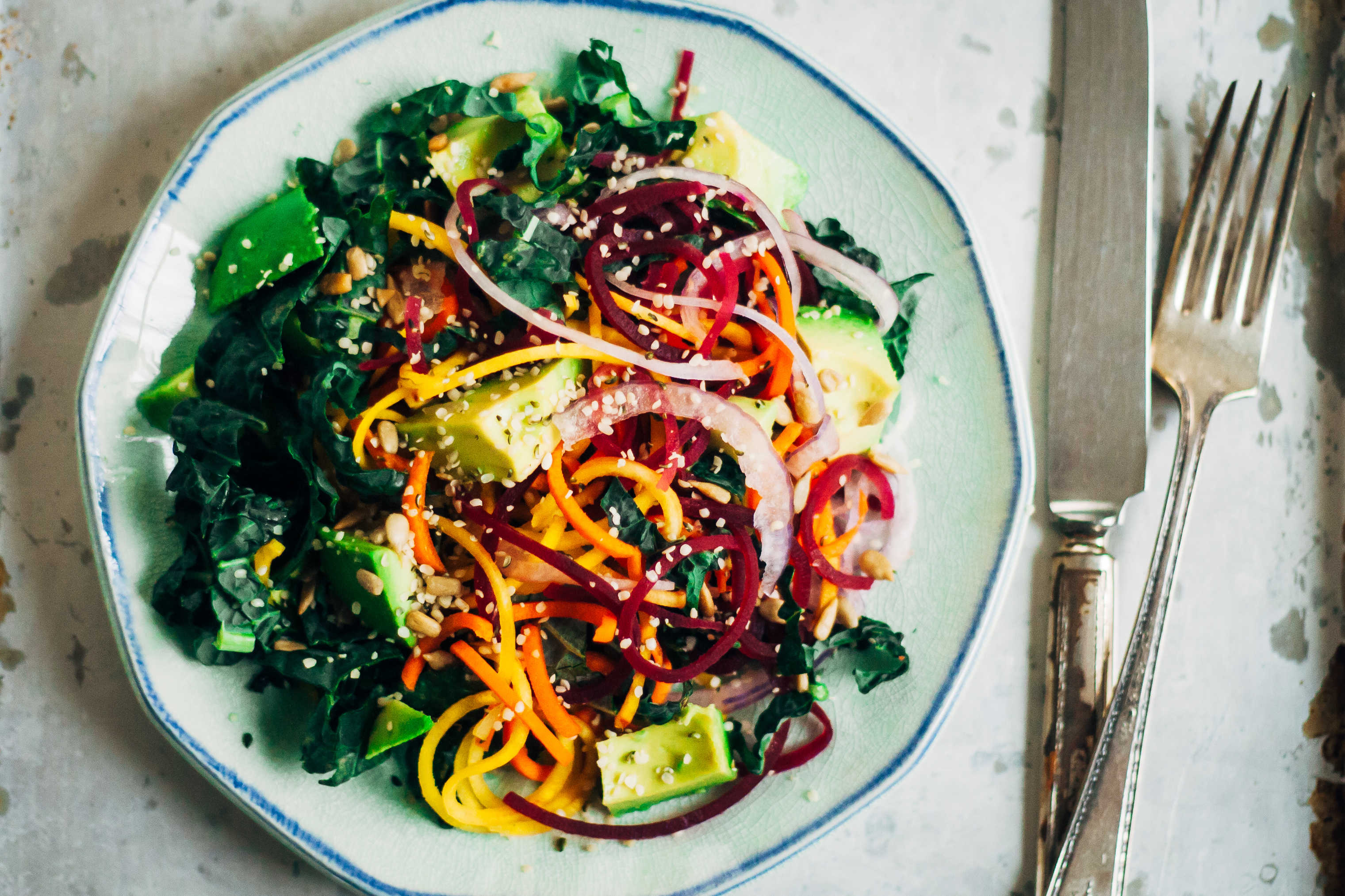 Rainbow Chakra Salad | Well and Full | #plantbased #yoga #recipe