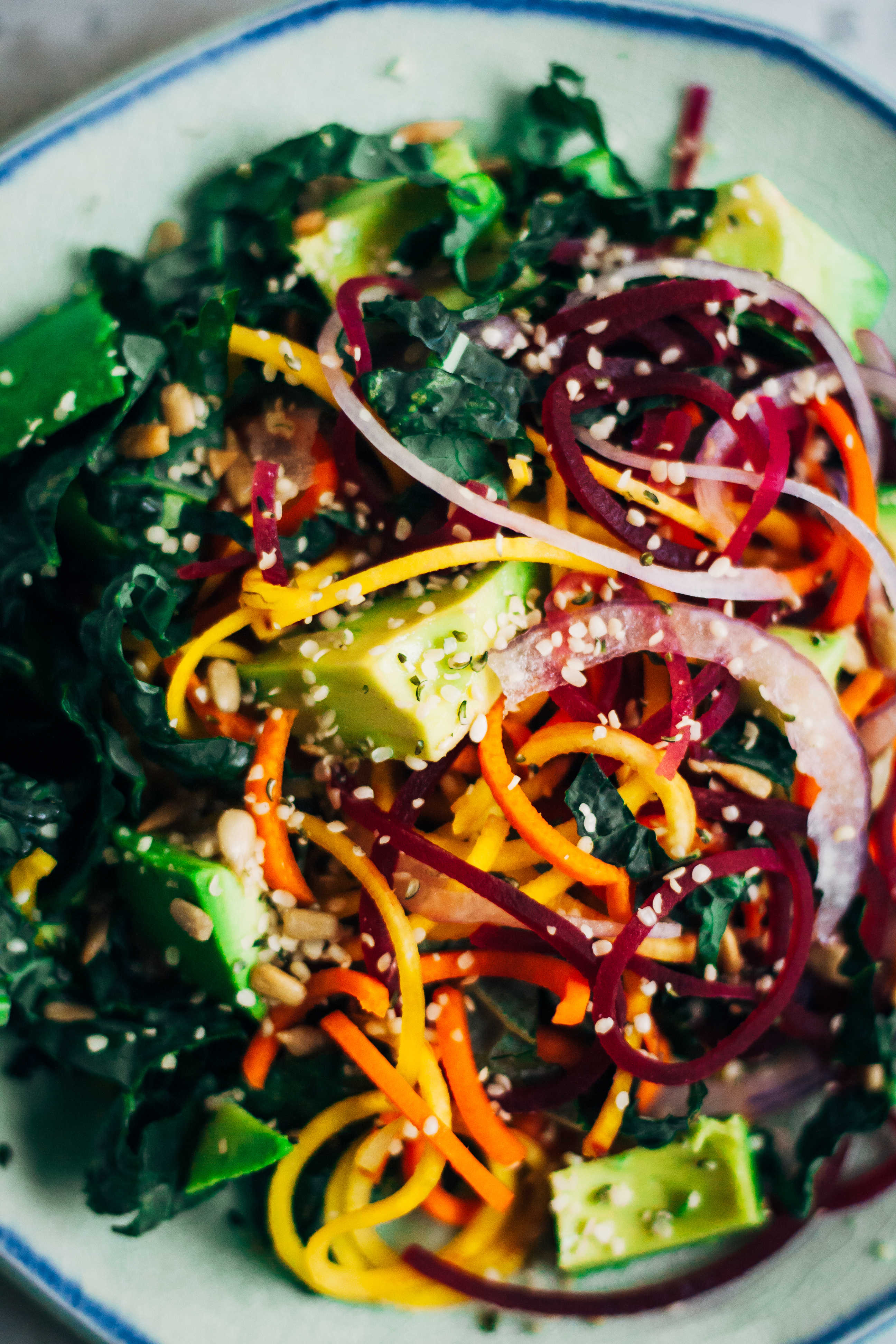 Rainbow Chakra Salad | Well and Full | #plantbased #yoga #recipe