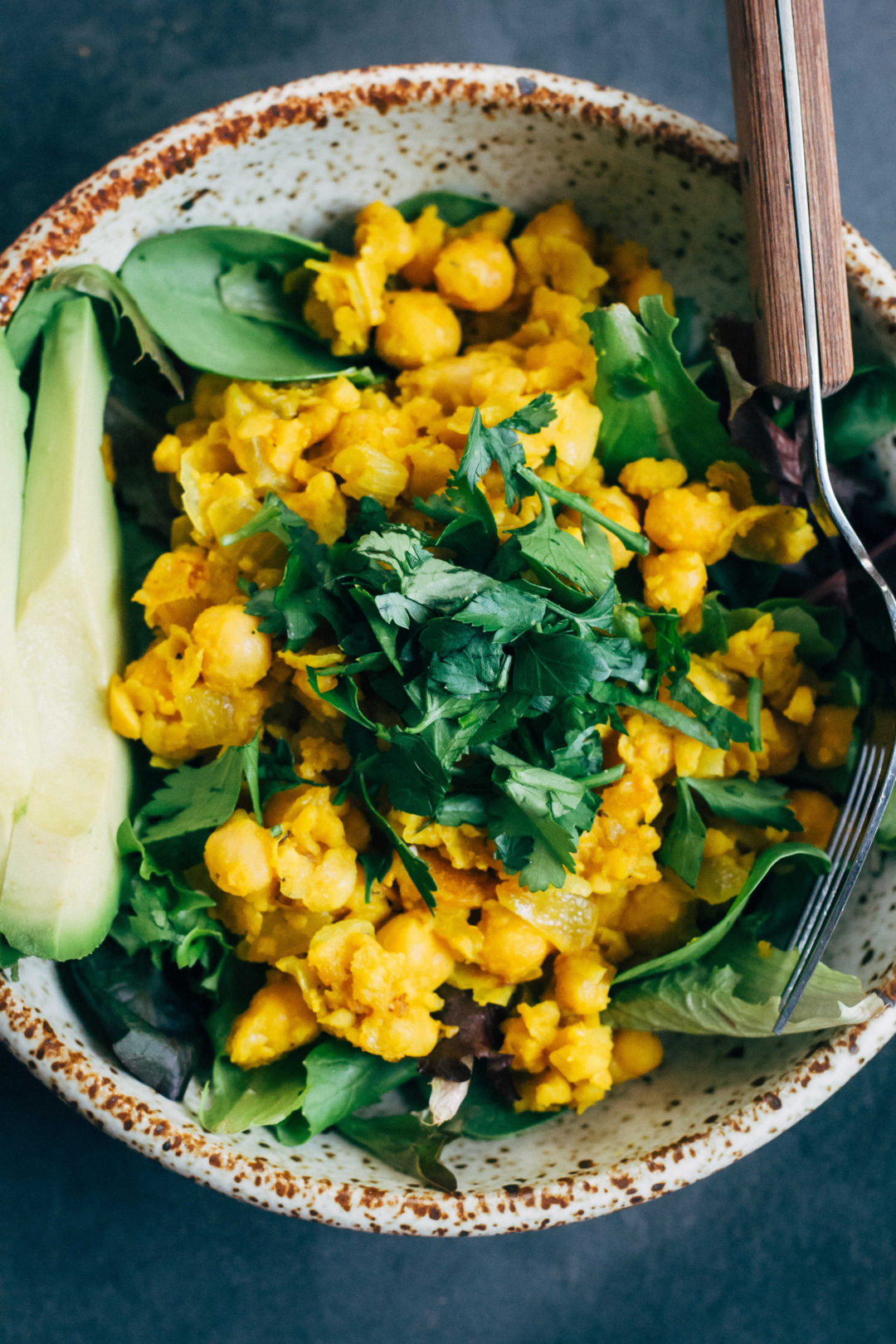 Chickpea Scramble Breakfast Bowl Well and Full