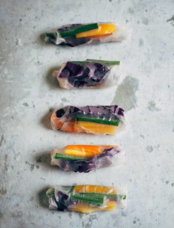 Rainbow Spring Rolls | Well and Full | #vegan #recipe