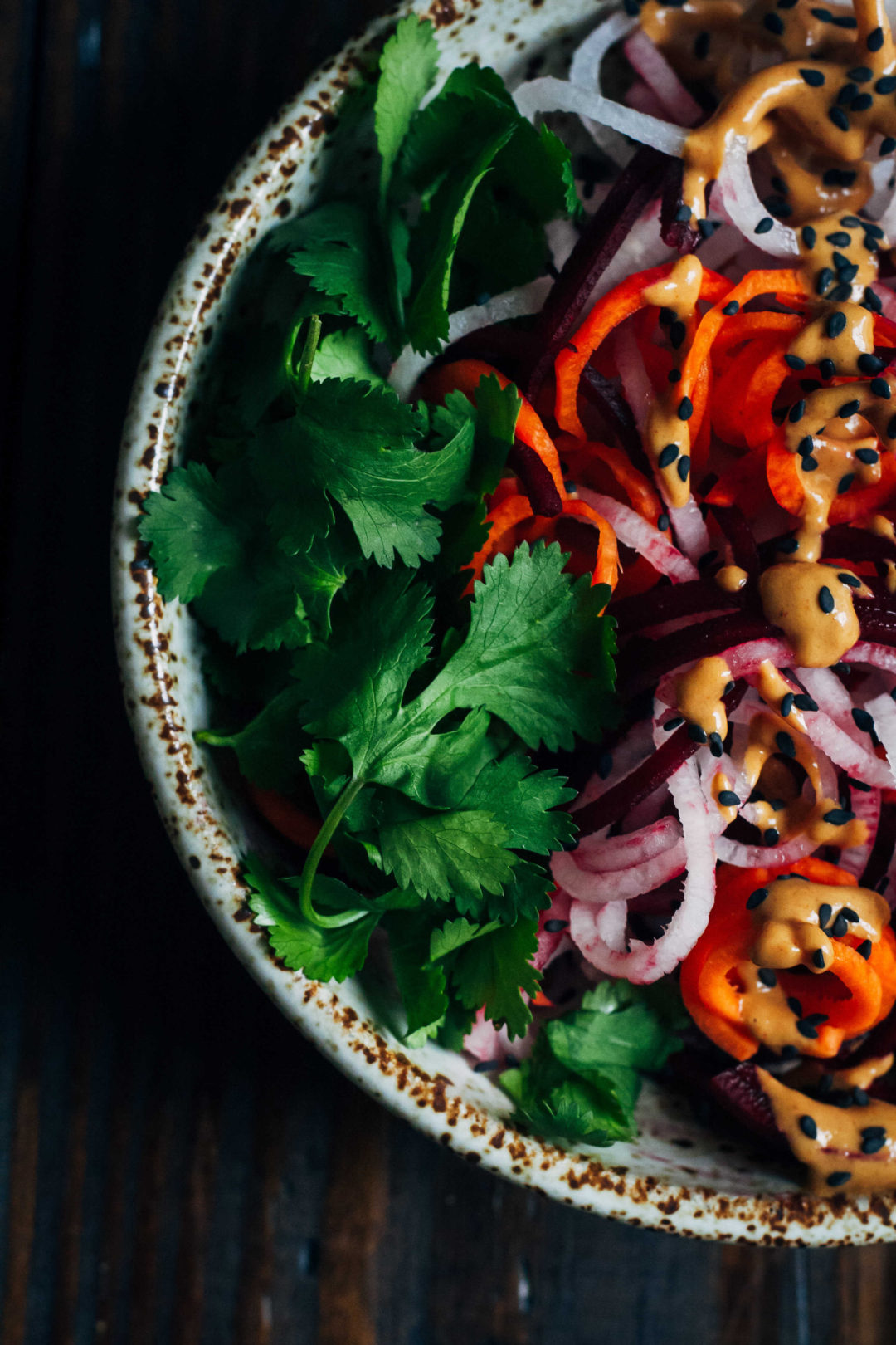 Spicy Root Vegetable Noodle Bowl Well and Full