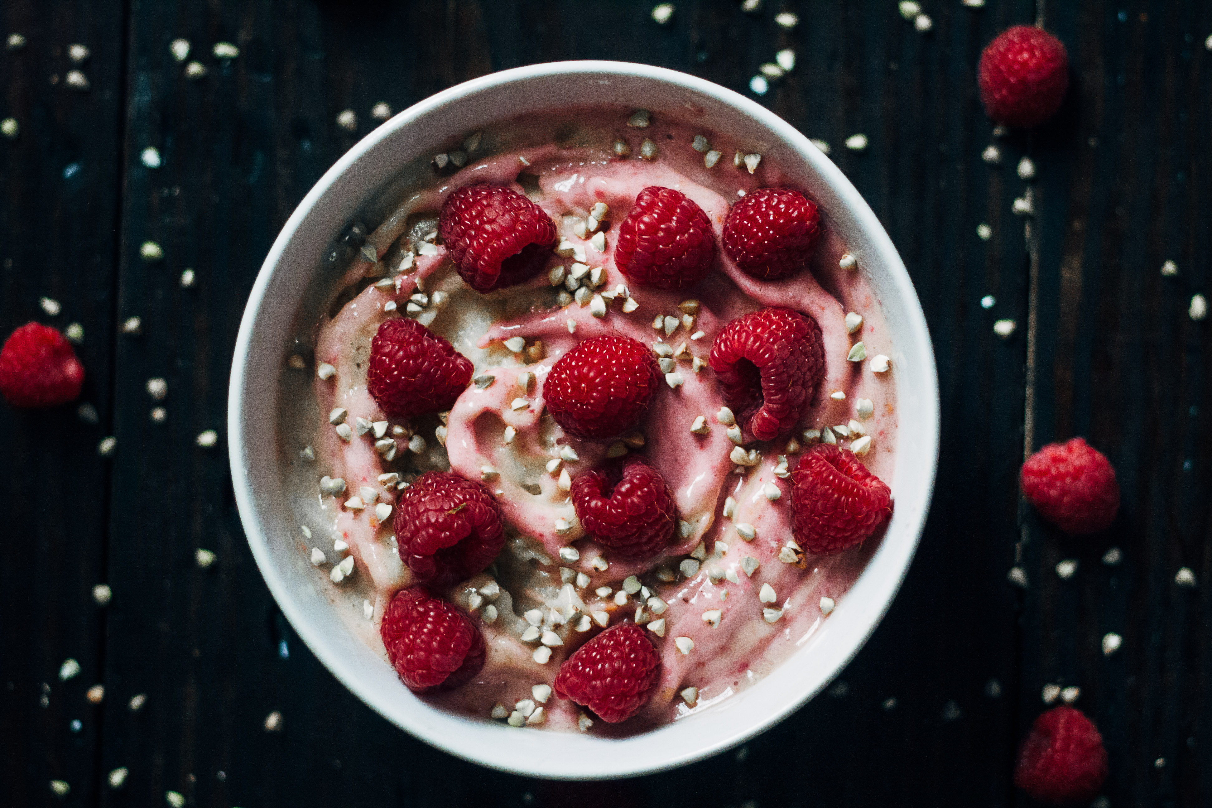 Raspberry Swirl Banana Ice Cream | Well and Full | #vegan #recipe