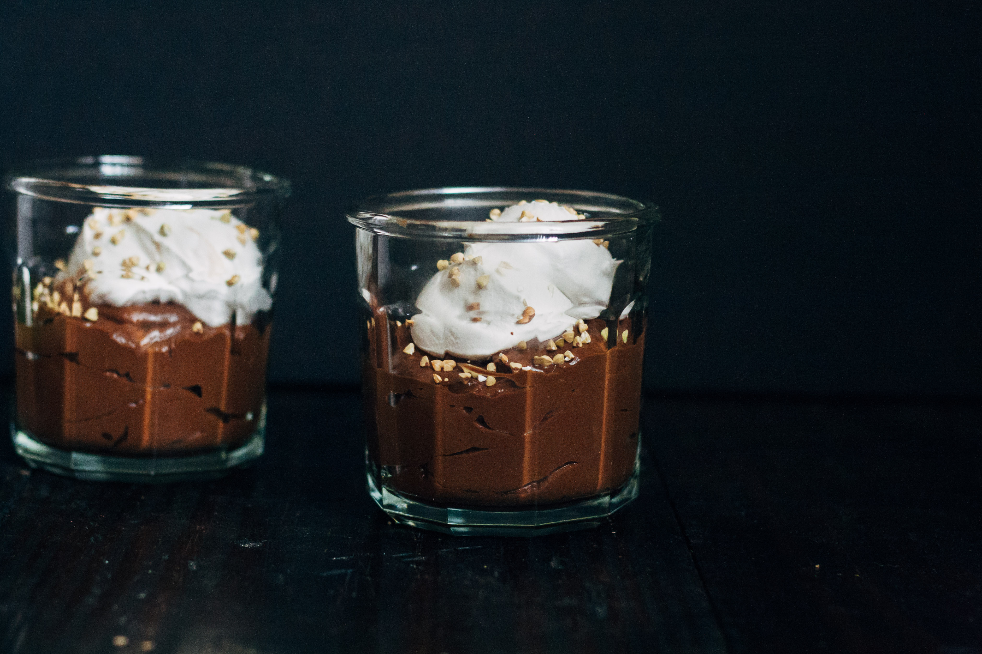 Raw Chocolate Pudding w/ Coconut Cream | Well and Full | #vegan #recipe