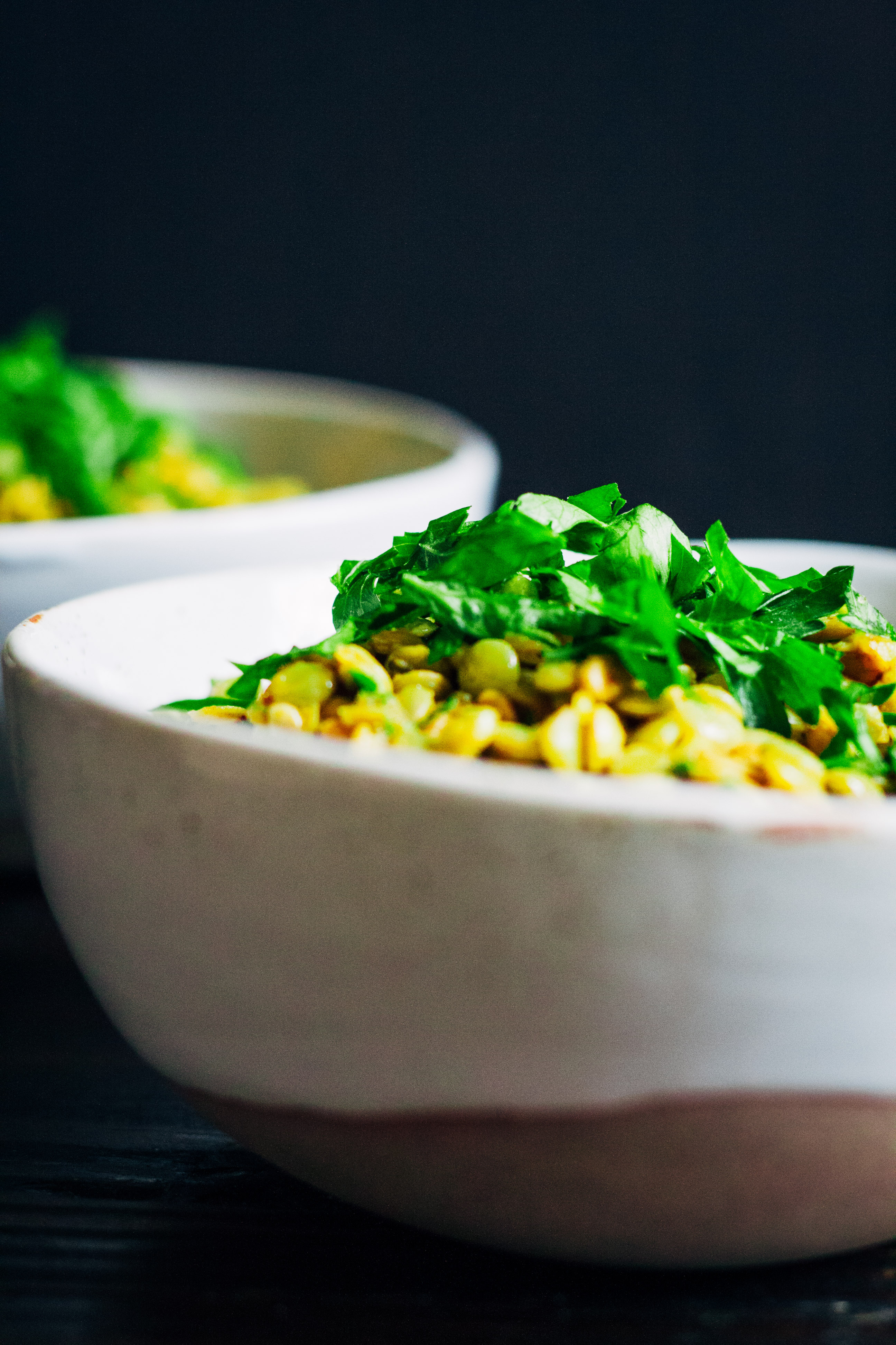 Green Lentil Salad | Well and Full | #vegan #recipe