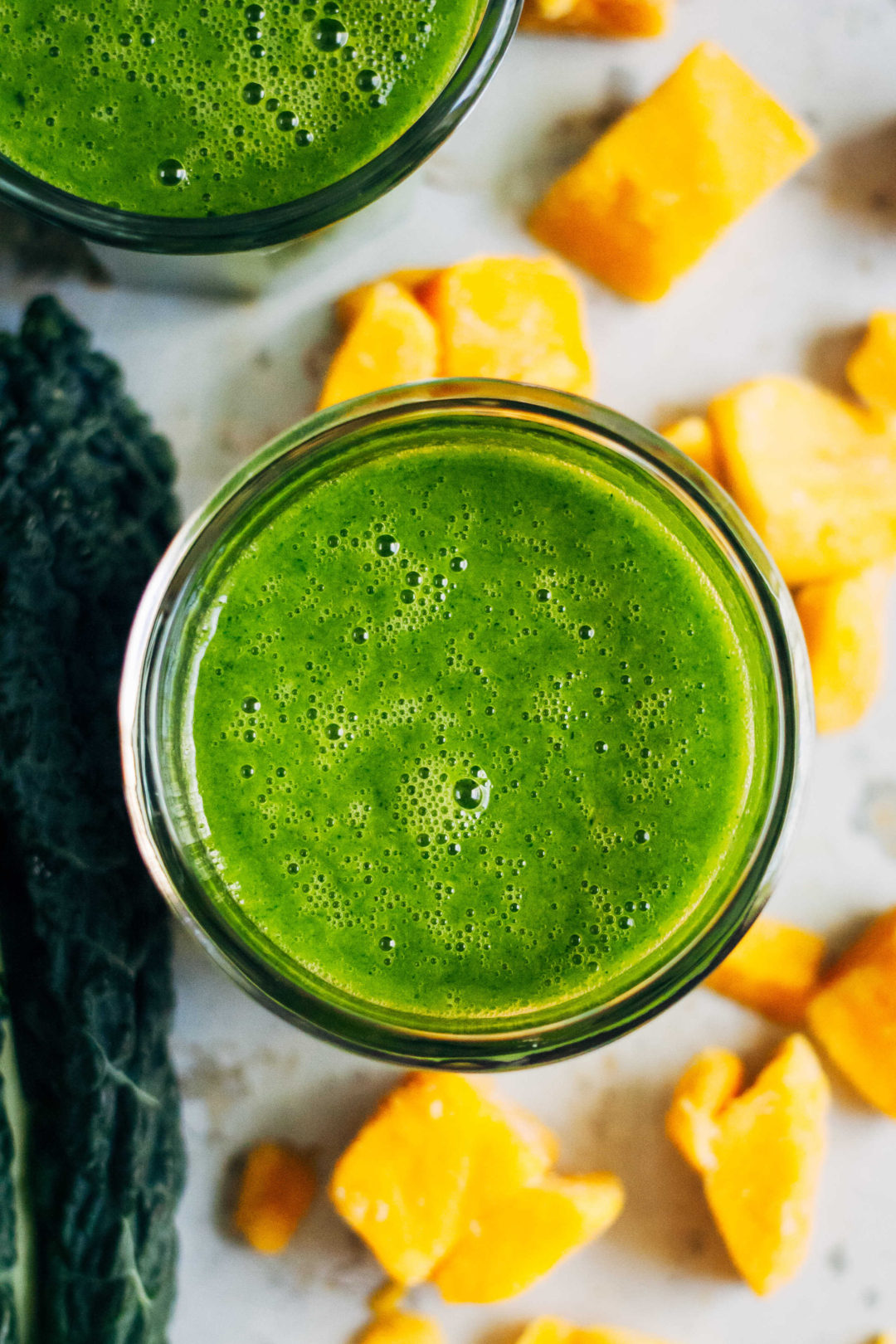 Mango Green Tea Detox Smoothie Well and Full