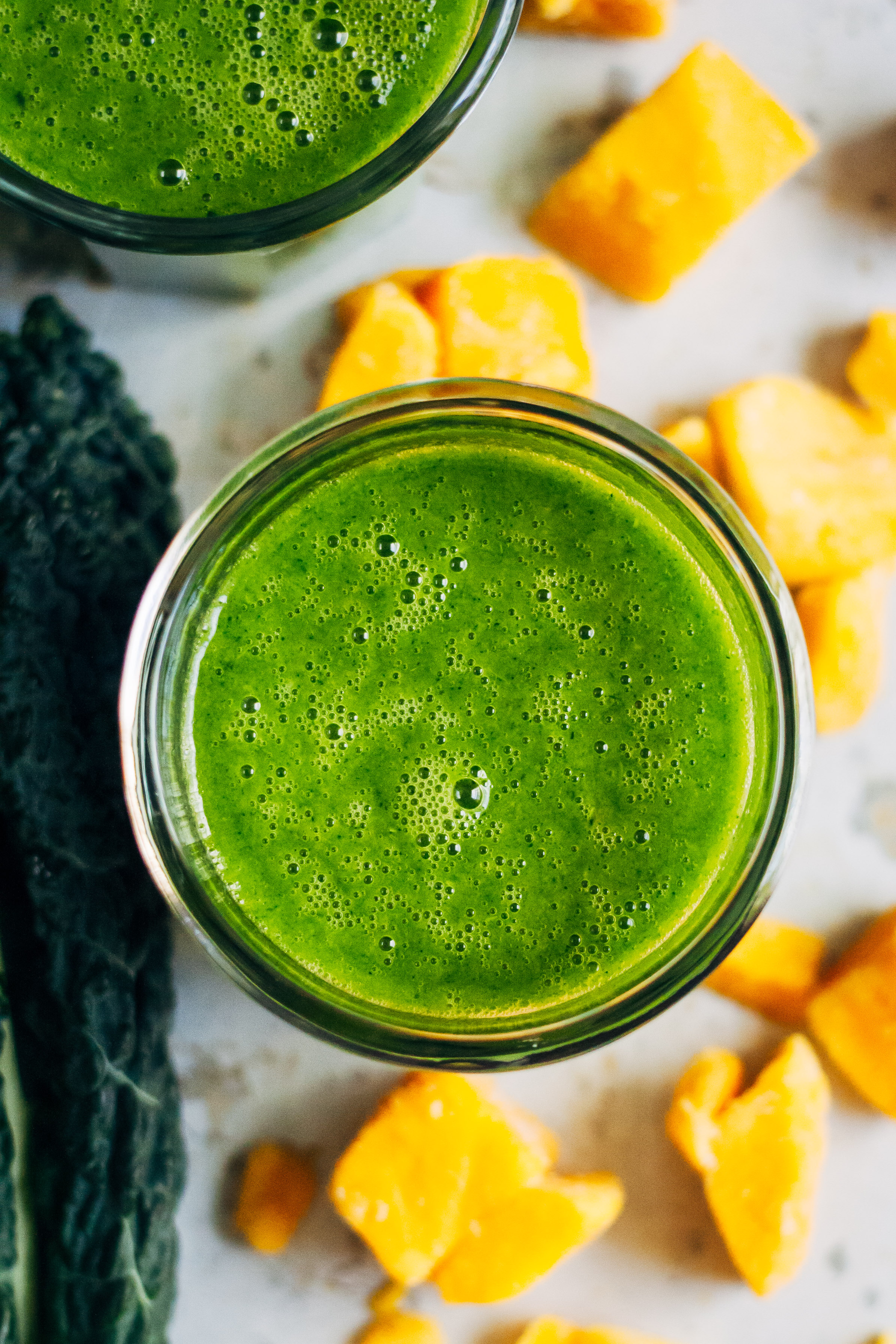 Mango Green Tea Detox Smoothie | Well and Full