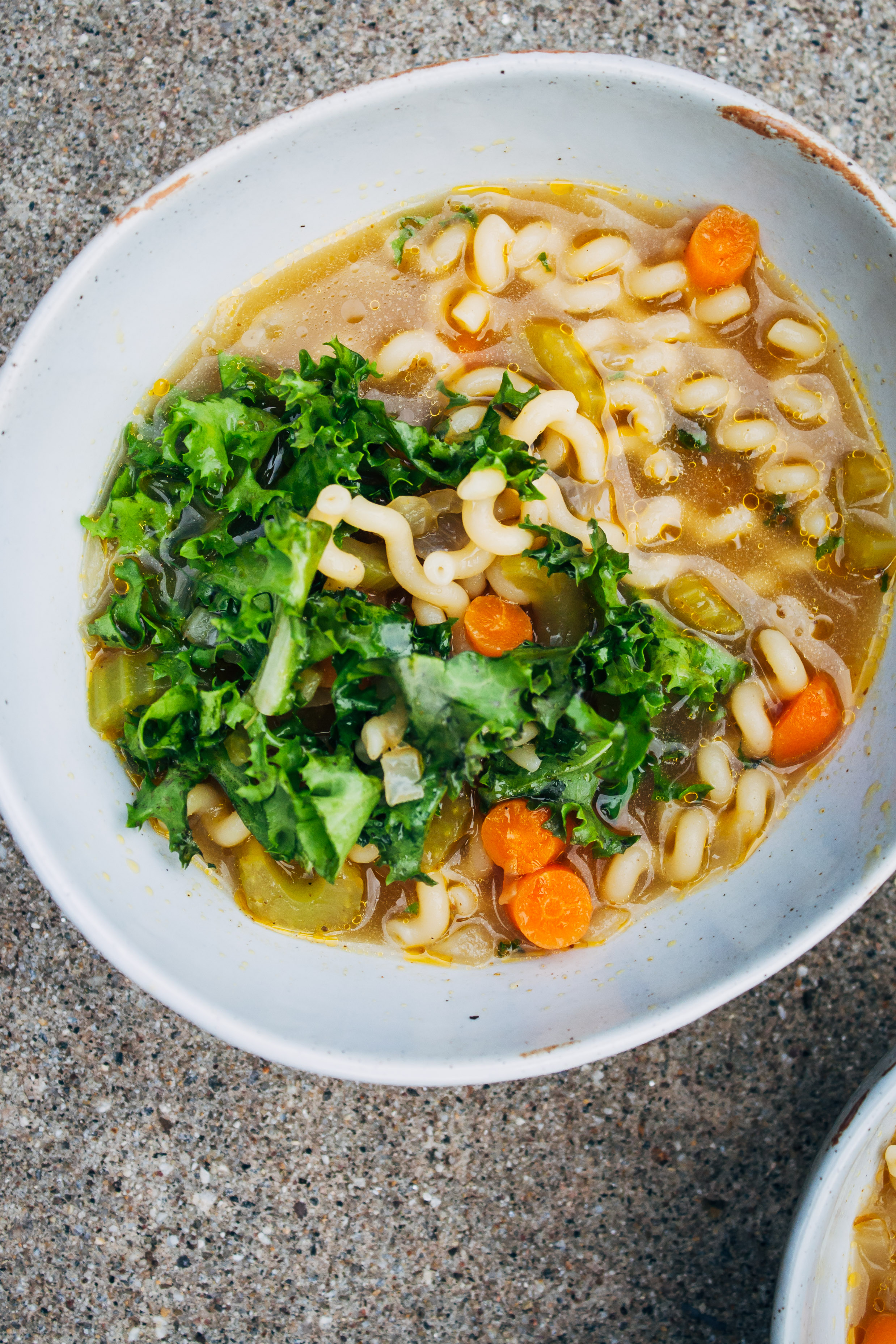 One-Pot Chicory Greens Soup | Well and Full | #vegan #soup #recipe