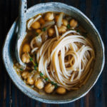 Chickpea Noodle Soup w/ Fresh Thyme | Well and Full | #vegan #soup #recipe