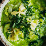 Green Pesto Vegetable Soup | Well and Full | #vegan #soup #recipe