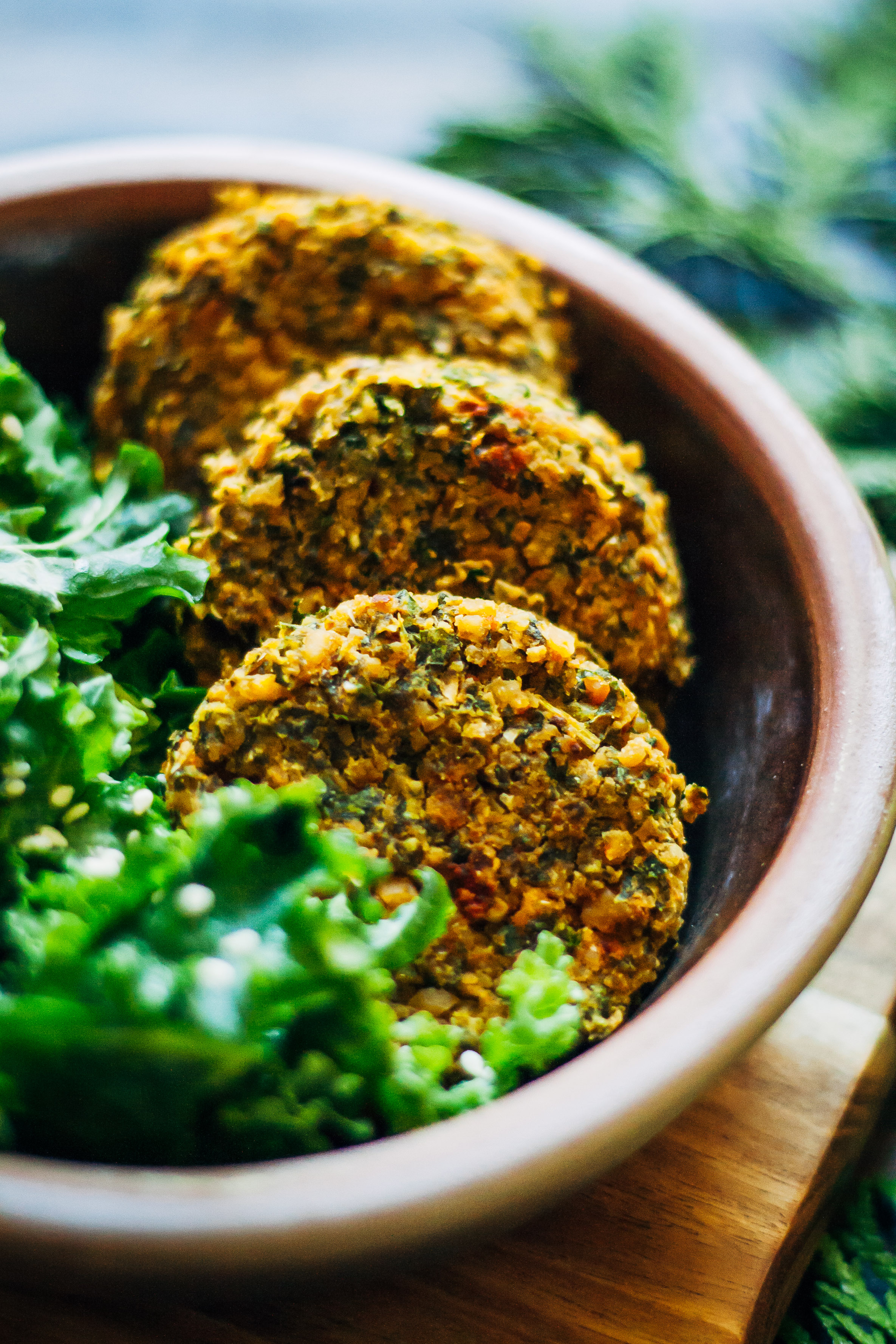 Winter Kale Falafel | Well and Full | #vegan #falafel #recipe