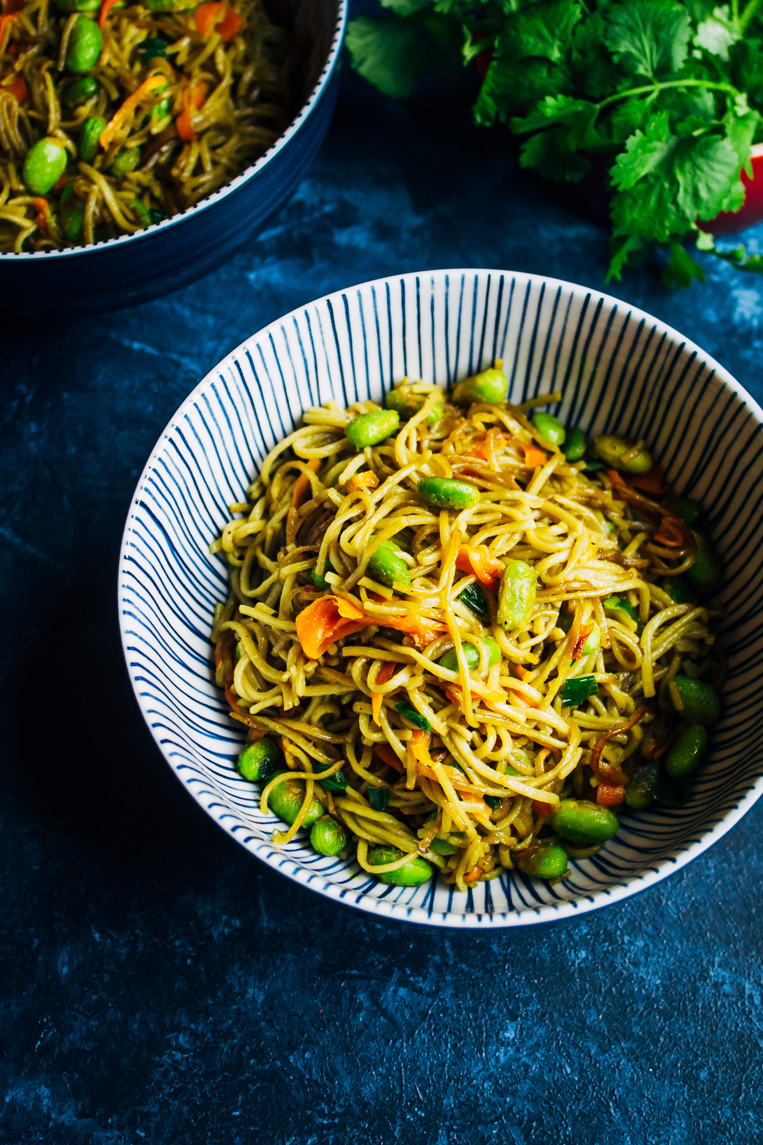 Spicy Green Tea Noodles + Le Creuset Giveaway! | Well and Full | #vegan #recipe #giveaway