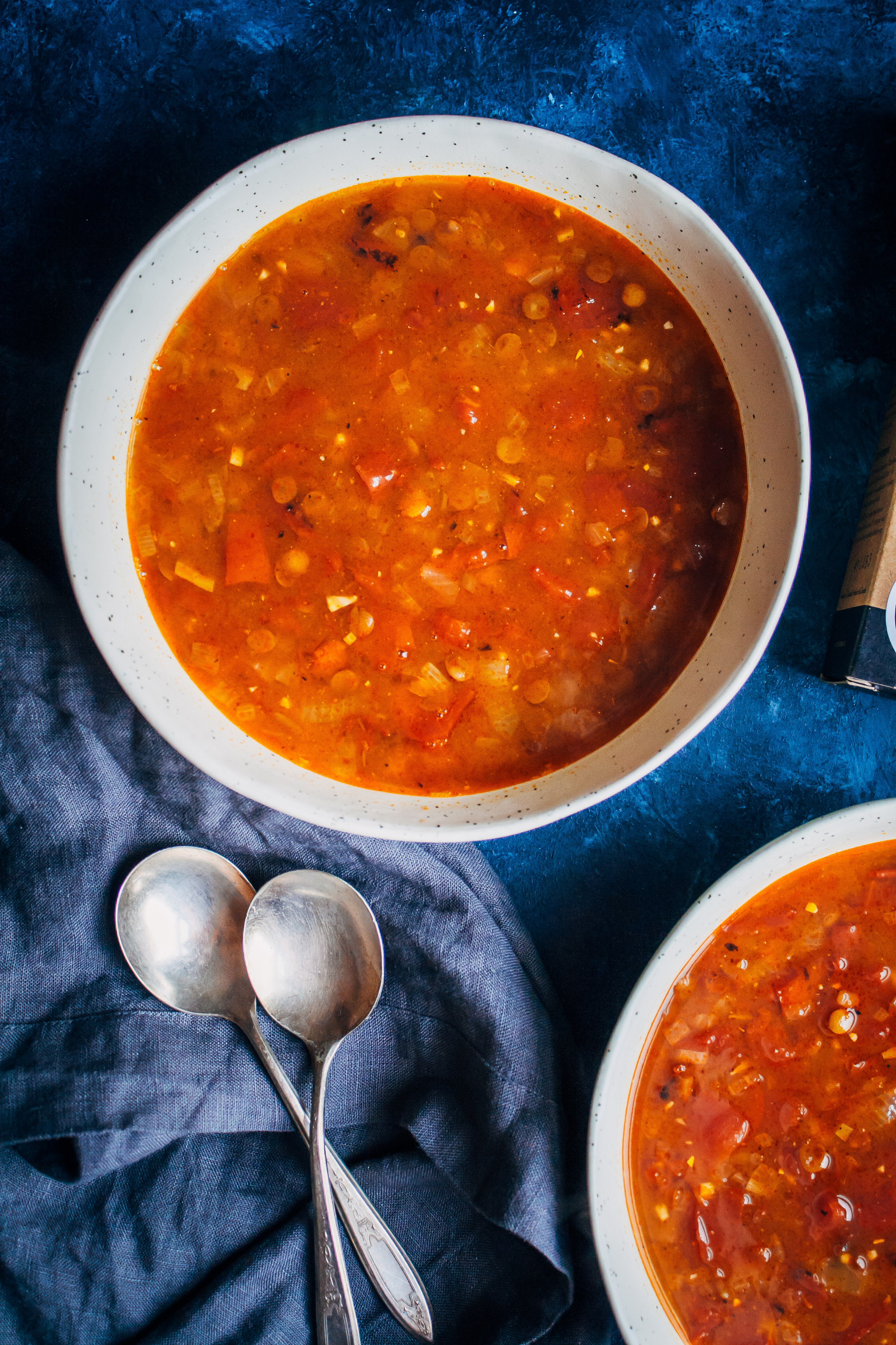 Moroccan Lentil Soup | Well and Full | #vegan #soup #recipe