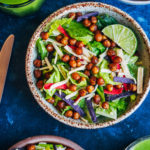 Crunchy Vegan Chipotle Salad | Well and Full | #vegan #chipotle #recipe