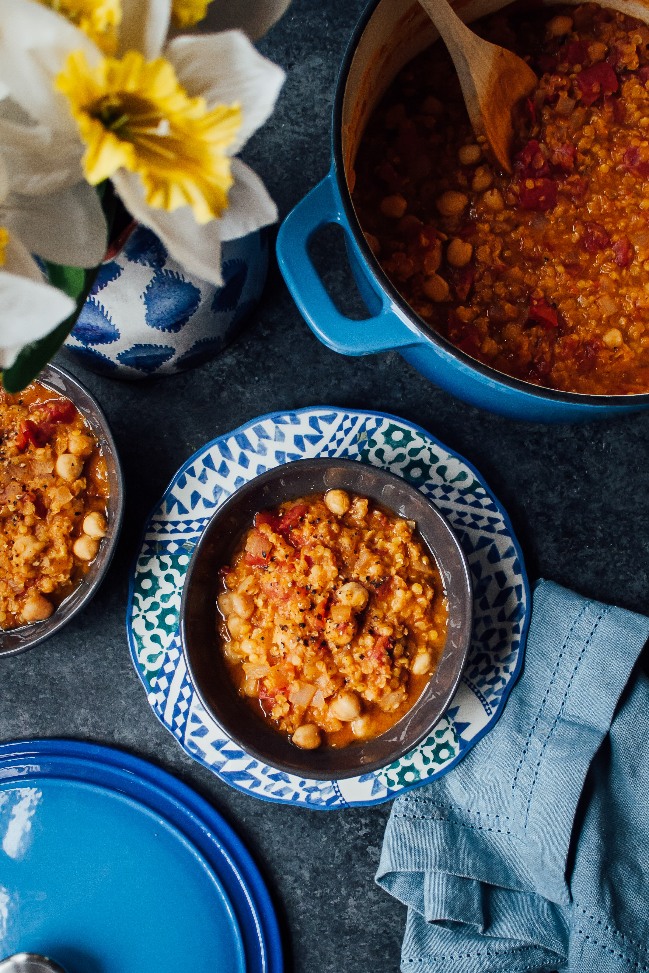 Moroccan Lentil Stew | Well and Full | #vegan #recipe