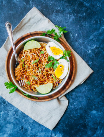 Spicy Tamari Ramen Noodles | Well and Full | #vegetarian #recipe