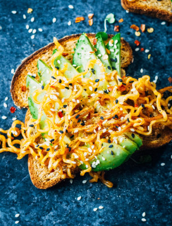 The Most Millennial Avocado Toast | Well and Full | #vegan #recipe #ramen