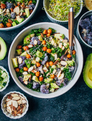 Vegan Kale Chopped Salad | Well and Full | #vegan #salad #recipe
