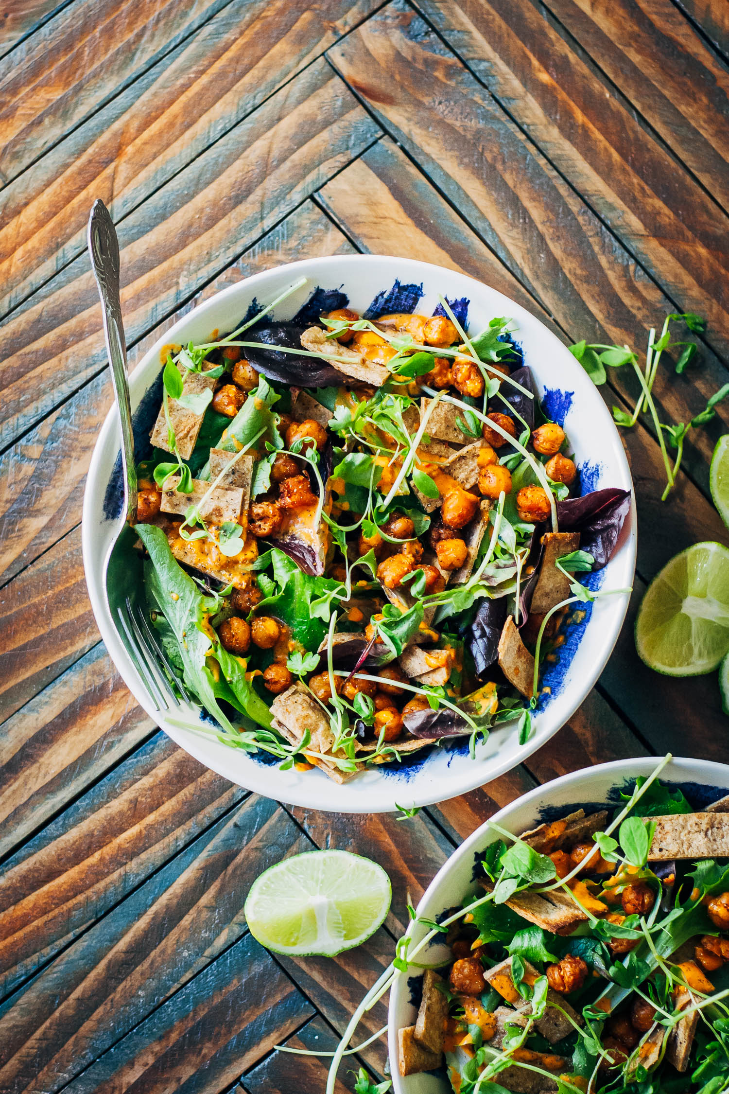 Vegan Southwest Tortilla Salad | Well and Full | #healthy #recipe