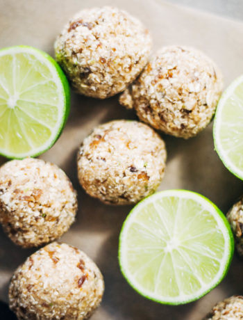 Lucky Lime Oat Truffles | Well and Full | #raw #vegan #recipe