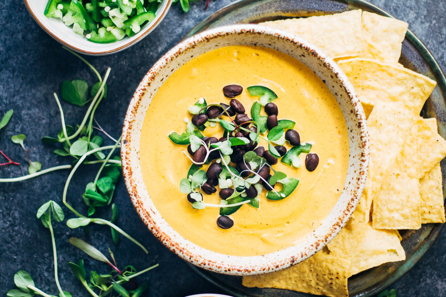 Spicy Vegan Queso | Well and Full | #healthy #vegan #recipe