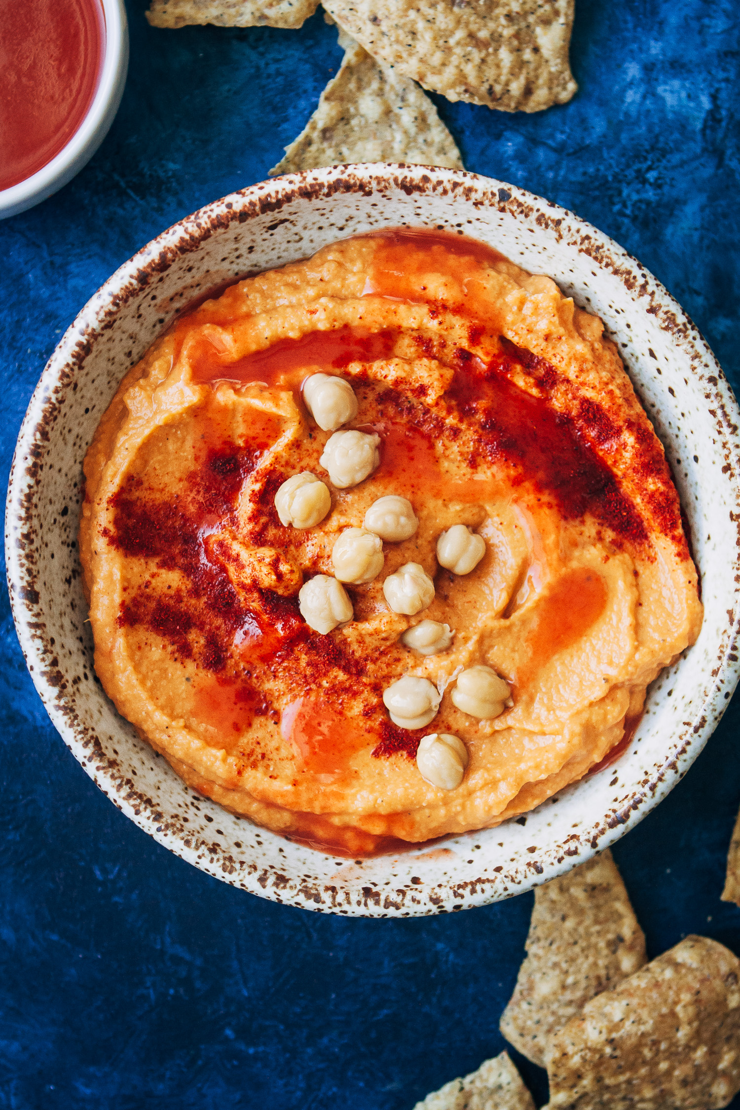 Spicy Vegan Buffalo Hummus | Well and Full | #plantbased #recipe