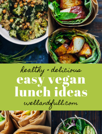 Easy Vegan Lunch Ideas | Well and Full | #vegan #recipes #healthy #easy