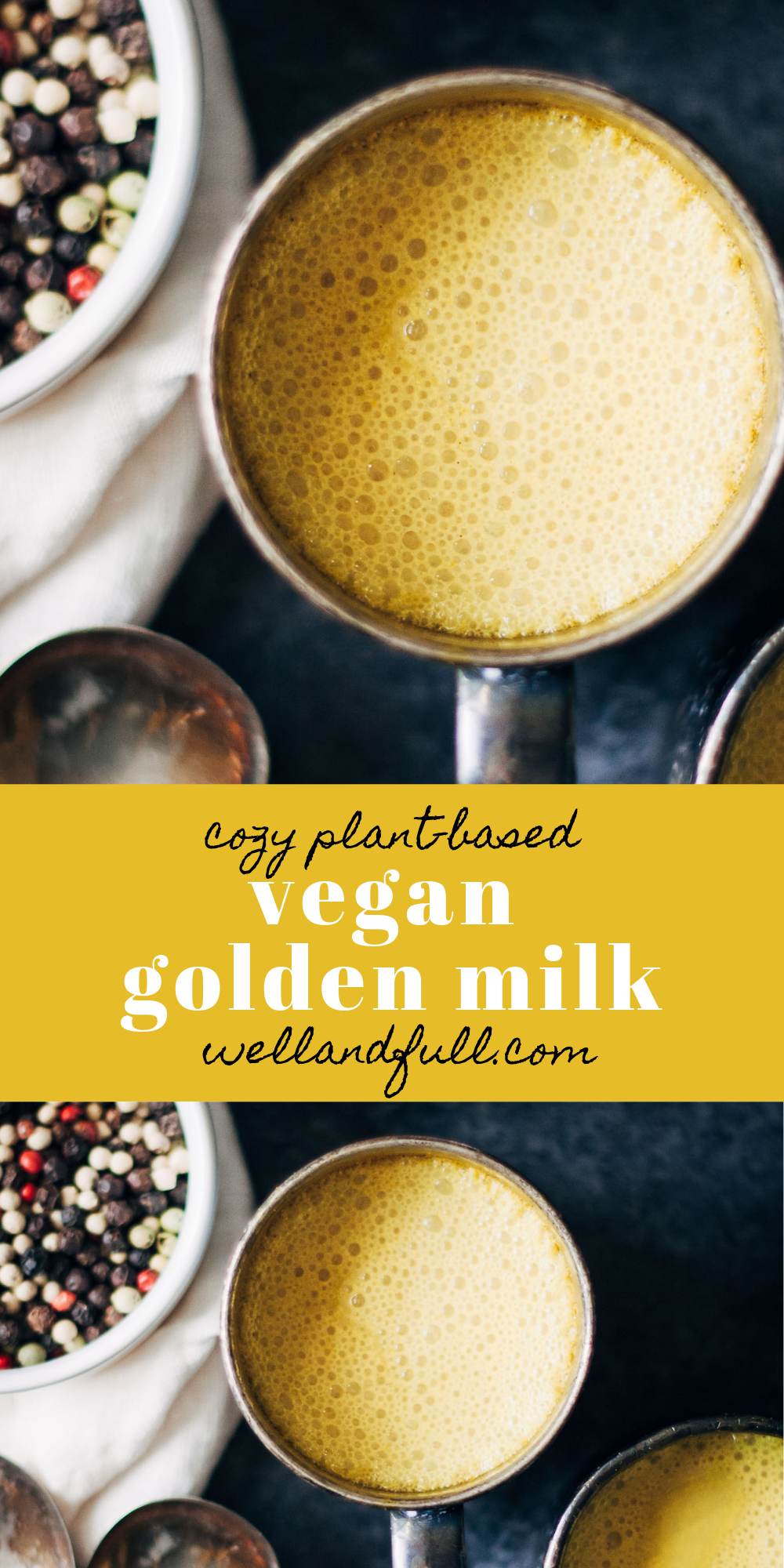 Spiced Vegan Golden Milk | Well and Full | #healthy #vegan #recipe