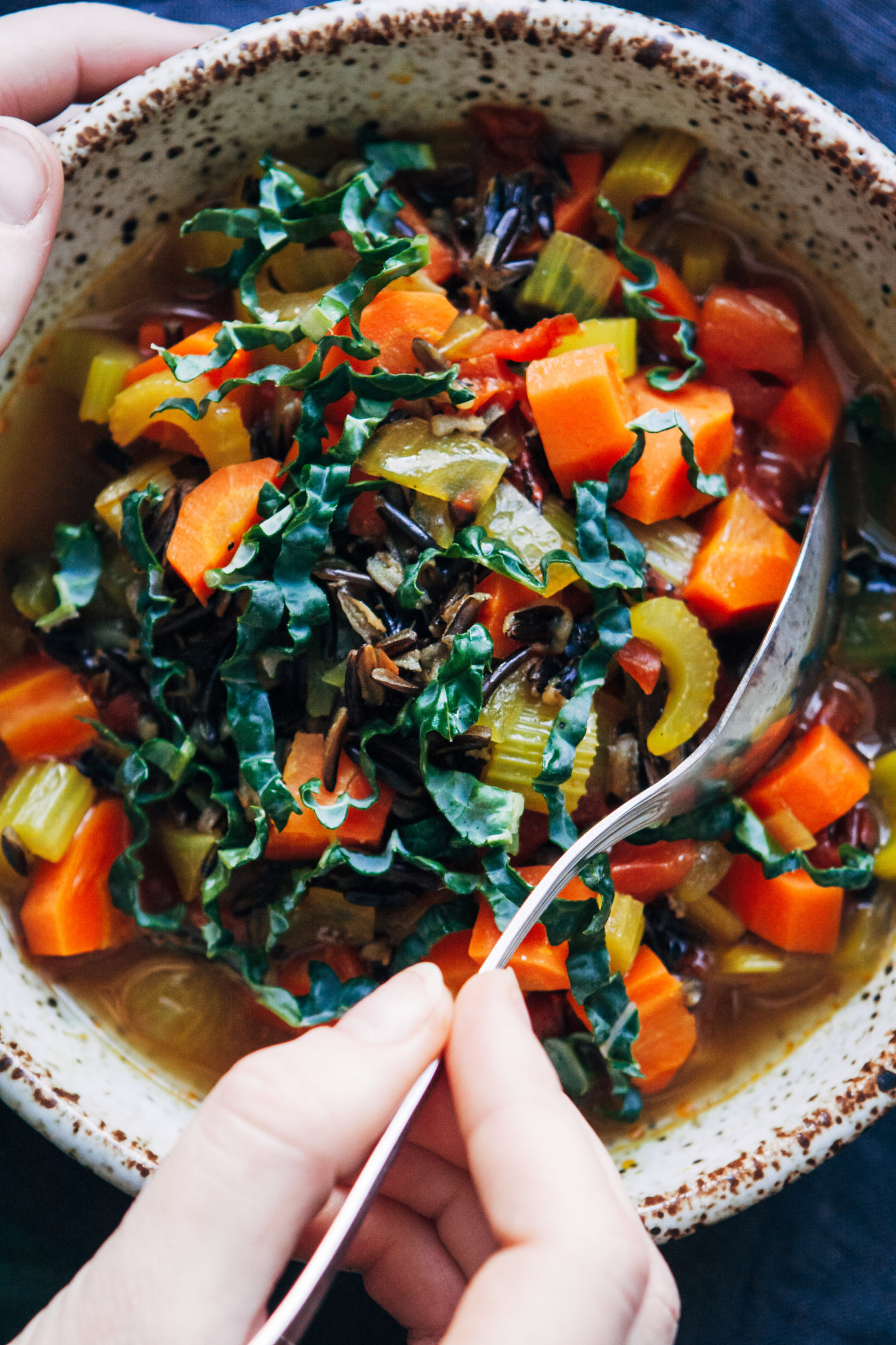 Vegan Wild Rice Soup | Well and Full | #healthy #vegan #recipe