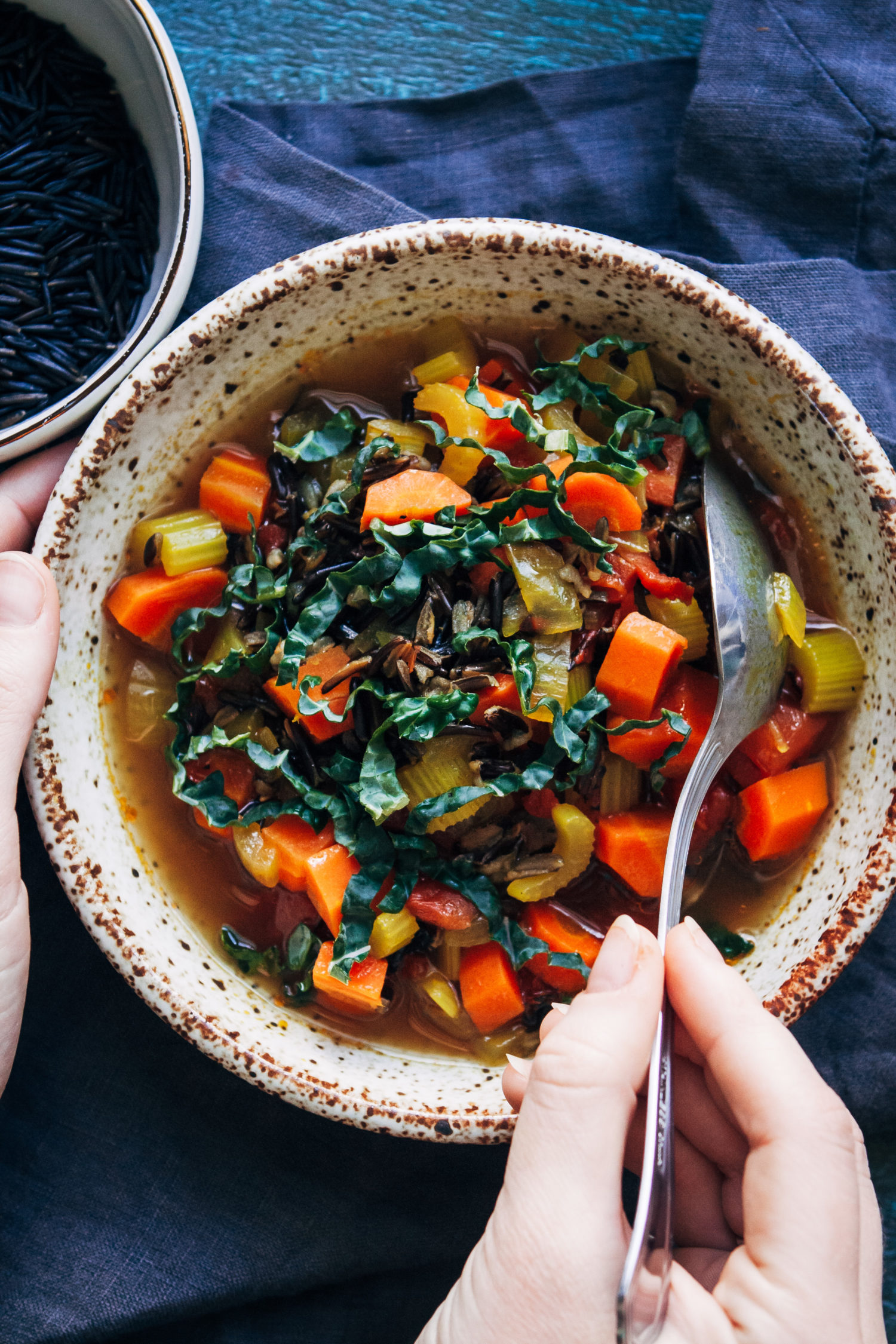 Vegan Wild Rice Soup | Well and Full | #healthy #vegan #recipe