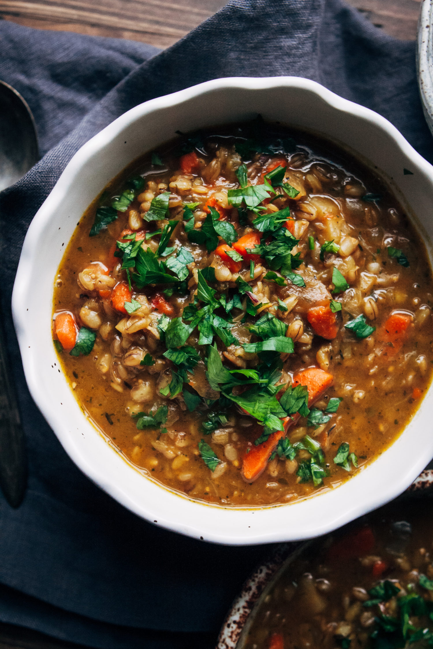 Winter Vegetable Soup | Well and Full | #healthy #vegan #recipe
