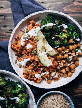 Spicy Vegan Rice Bowl | Well and Full | #vegan #recipe