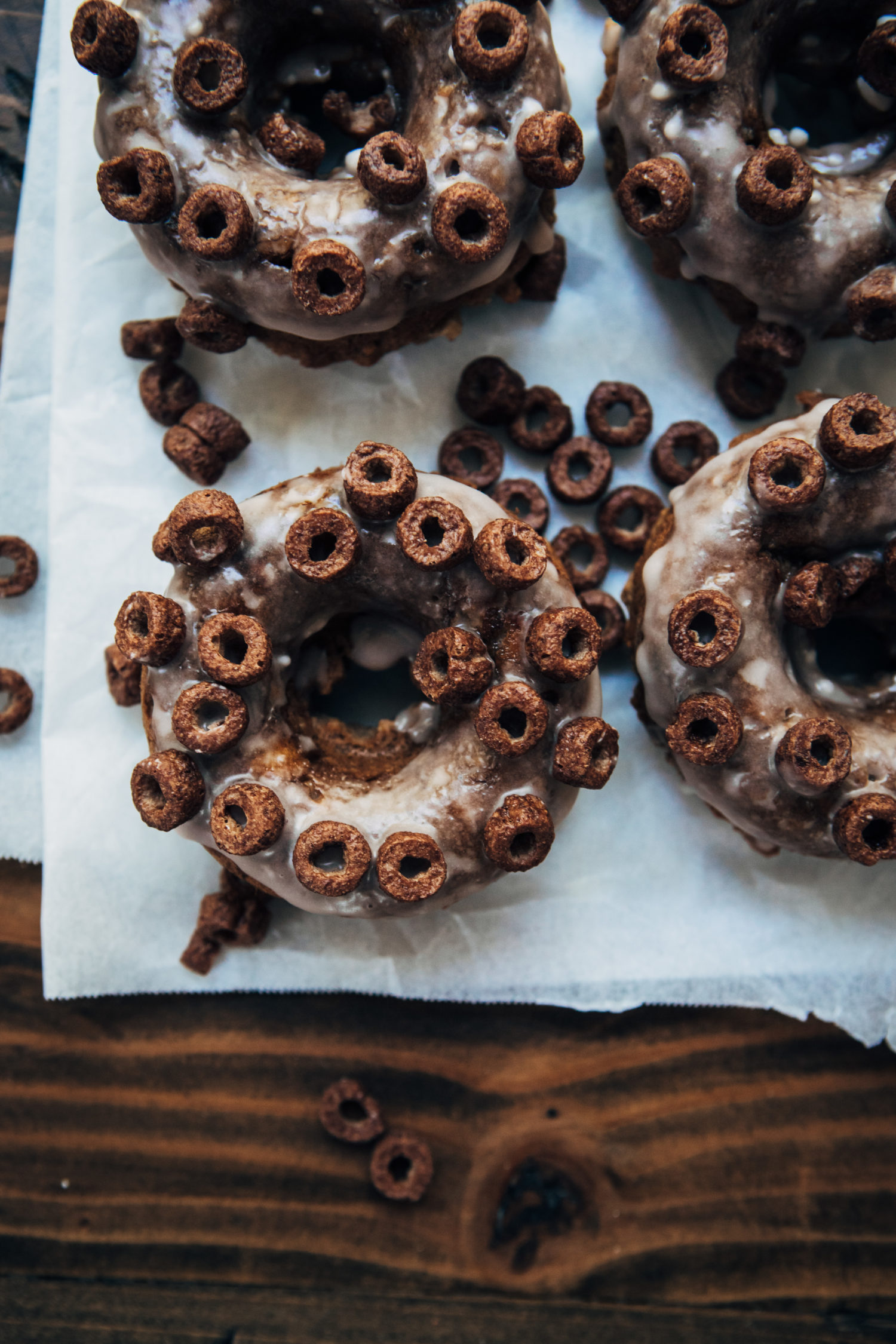 Vegan Cereal Donuts w/ Strawberry Icing | Well and Full | #vegan #recipe
