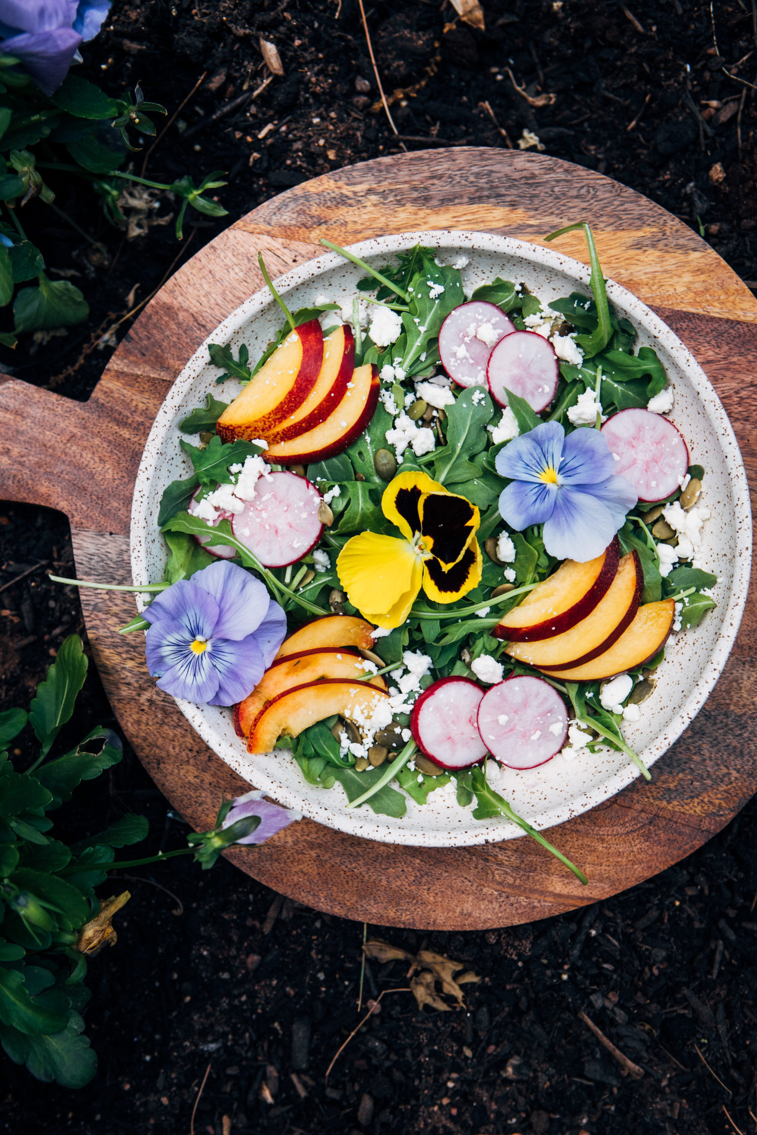 Flower Garden Salad | Well and Full | #flowers #botanical #salad