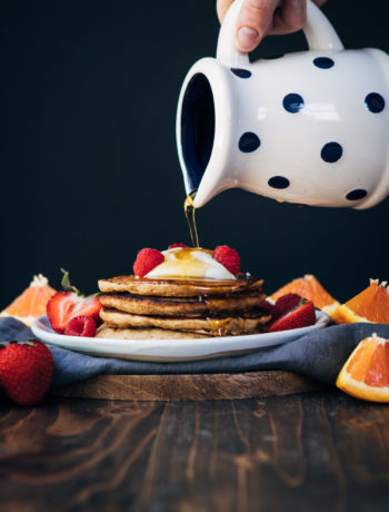 Orange Juice Pancakes | Well and Full | #vegan #breakfast #recipe