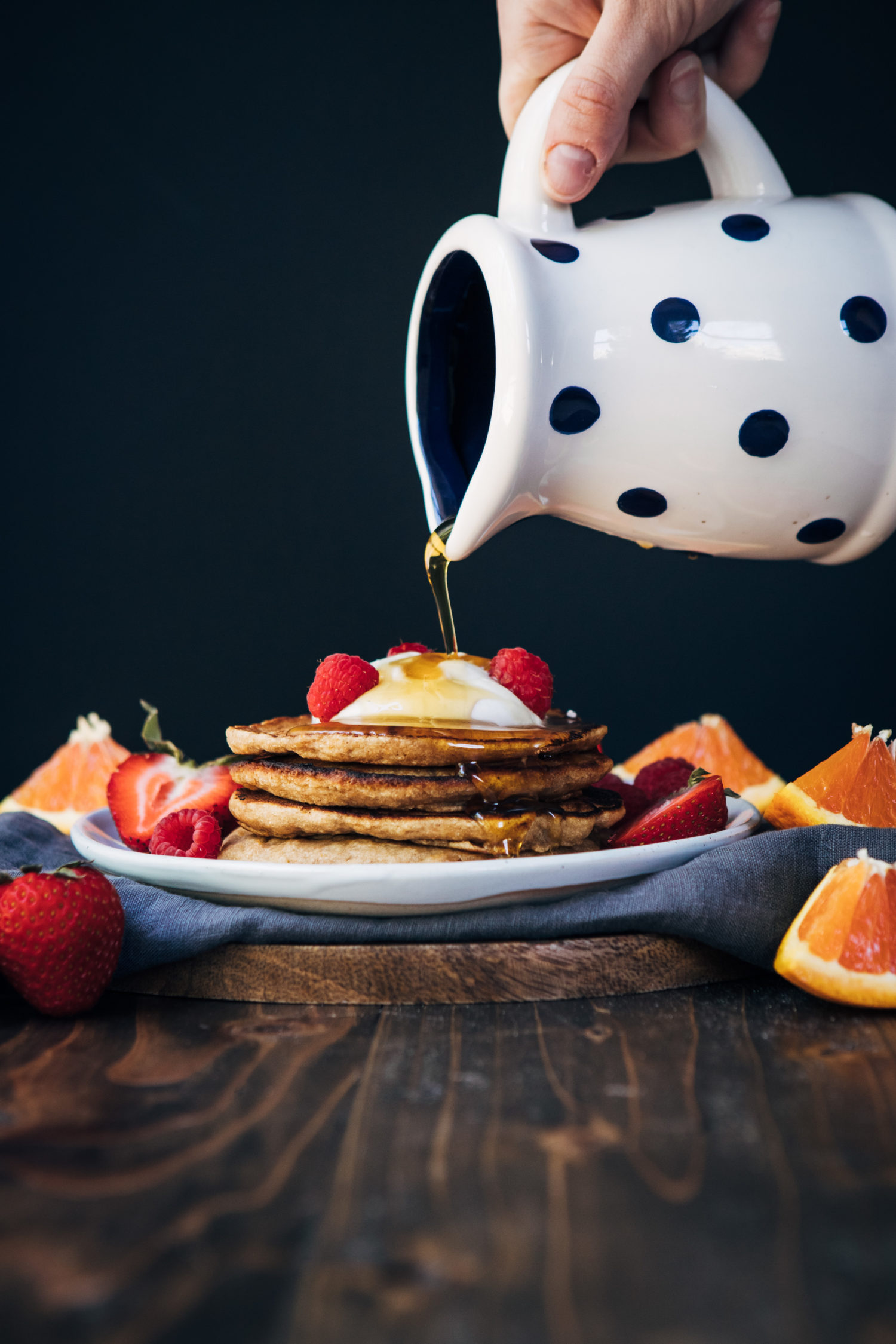 Orange Juice Pancakes | Well and Full | #vegan #breakfast #recipe