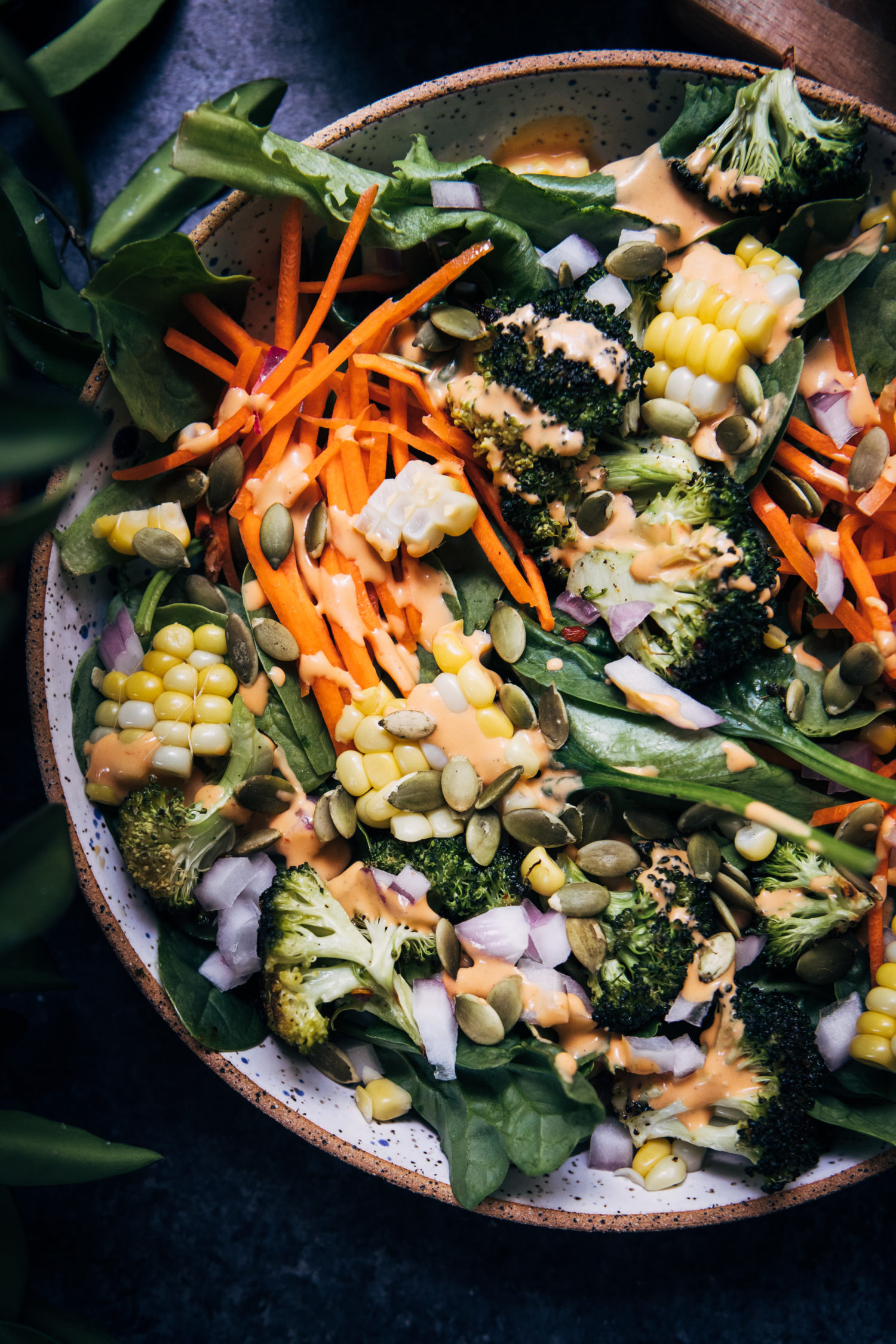 Spicy Vegan Salad Dressing | Well and Full | #vegan #recipe #salad