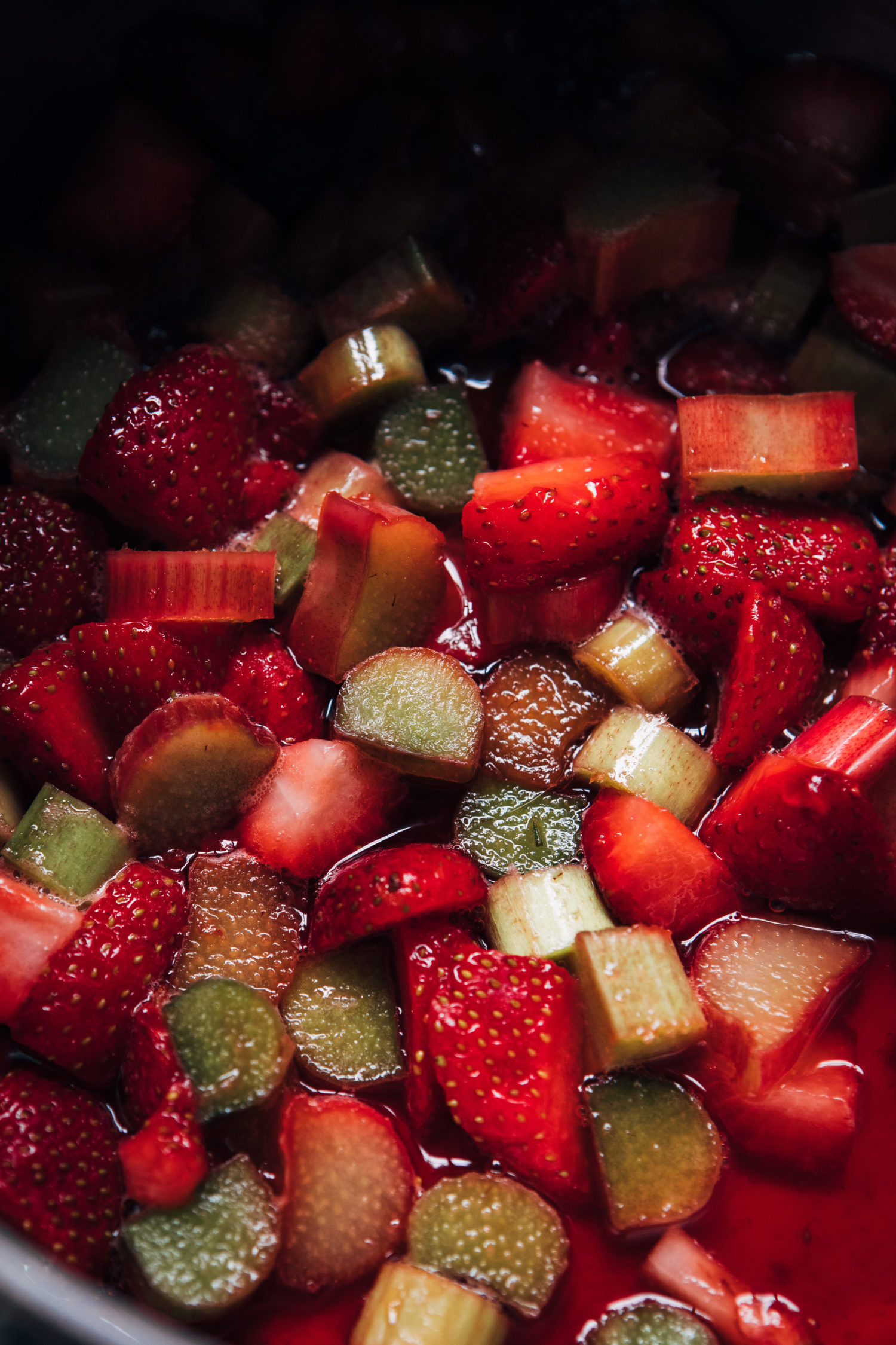 Strawberry Rhubarb Chia Jam | Well and Full | #jam #summer #recipe