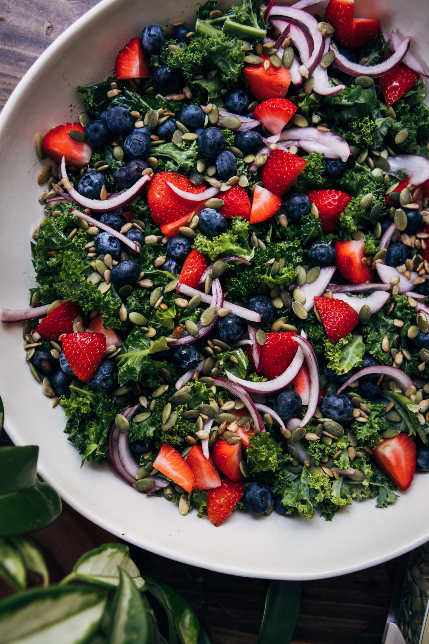 Vegan Superfood Kale Salad | Well and Full | #vegan #recipe #superfoods