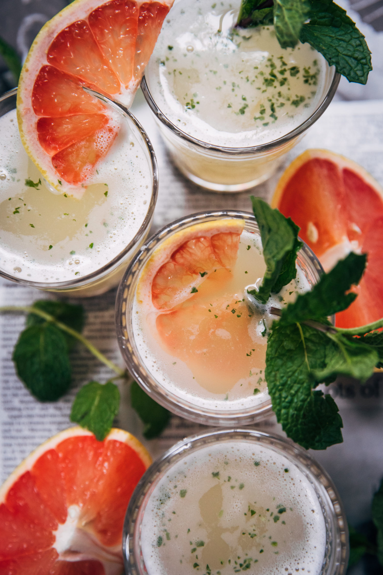 Grapefruit Mint Lemonade | Well and Full | #vegan #drink #recipe