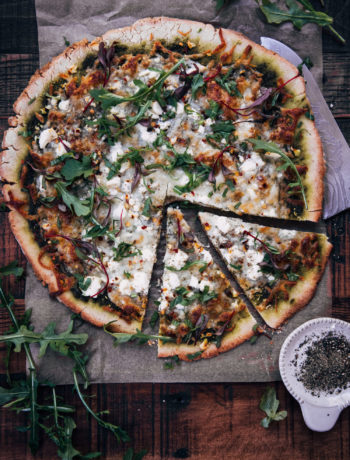 Gluten-Free Pizza Crust | Well and Full | #vegetarian #glutenfree #recipe