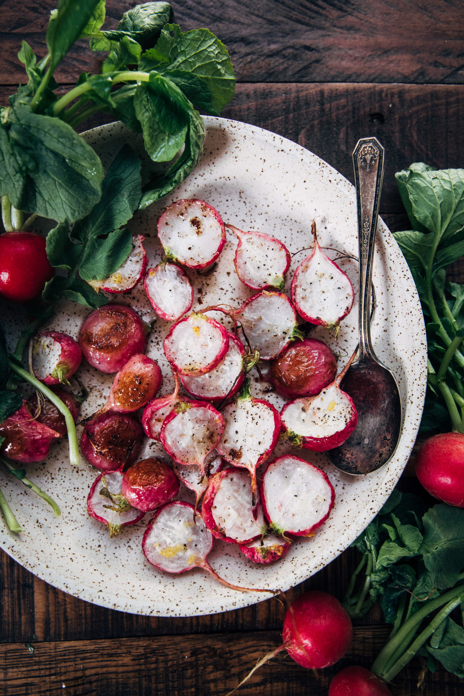 Ghee-Roasted Radishes | Well and Full | #vegetarian #spring #recipe